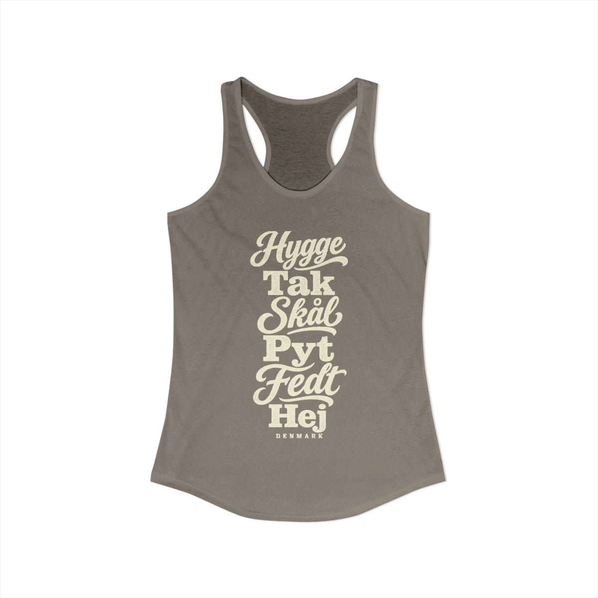 Denmark local slang women's tank top — typographic sayings design | Nameshi Destinations (view 23)