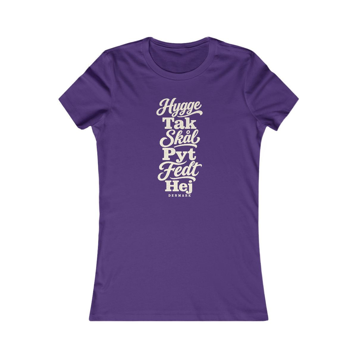 Denmark local slang women's tee — typographic sayings design | Nameshi Destinations (view 6)