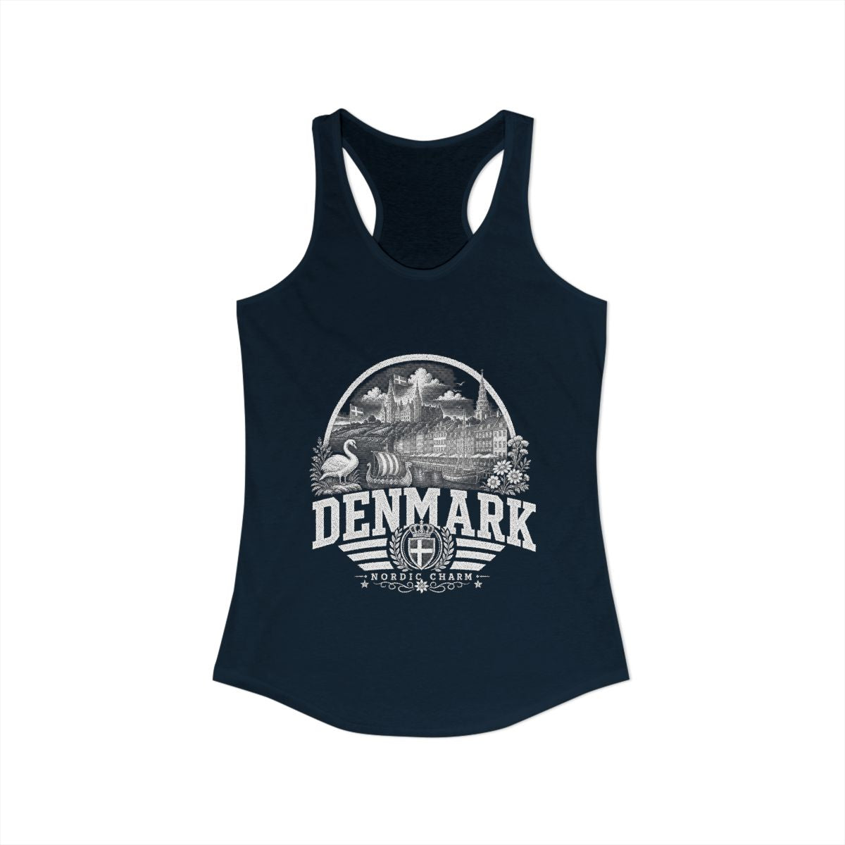 Denmark Women's Tank Top — Solid Midnight Navy (front)