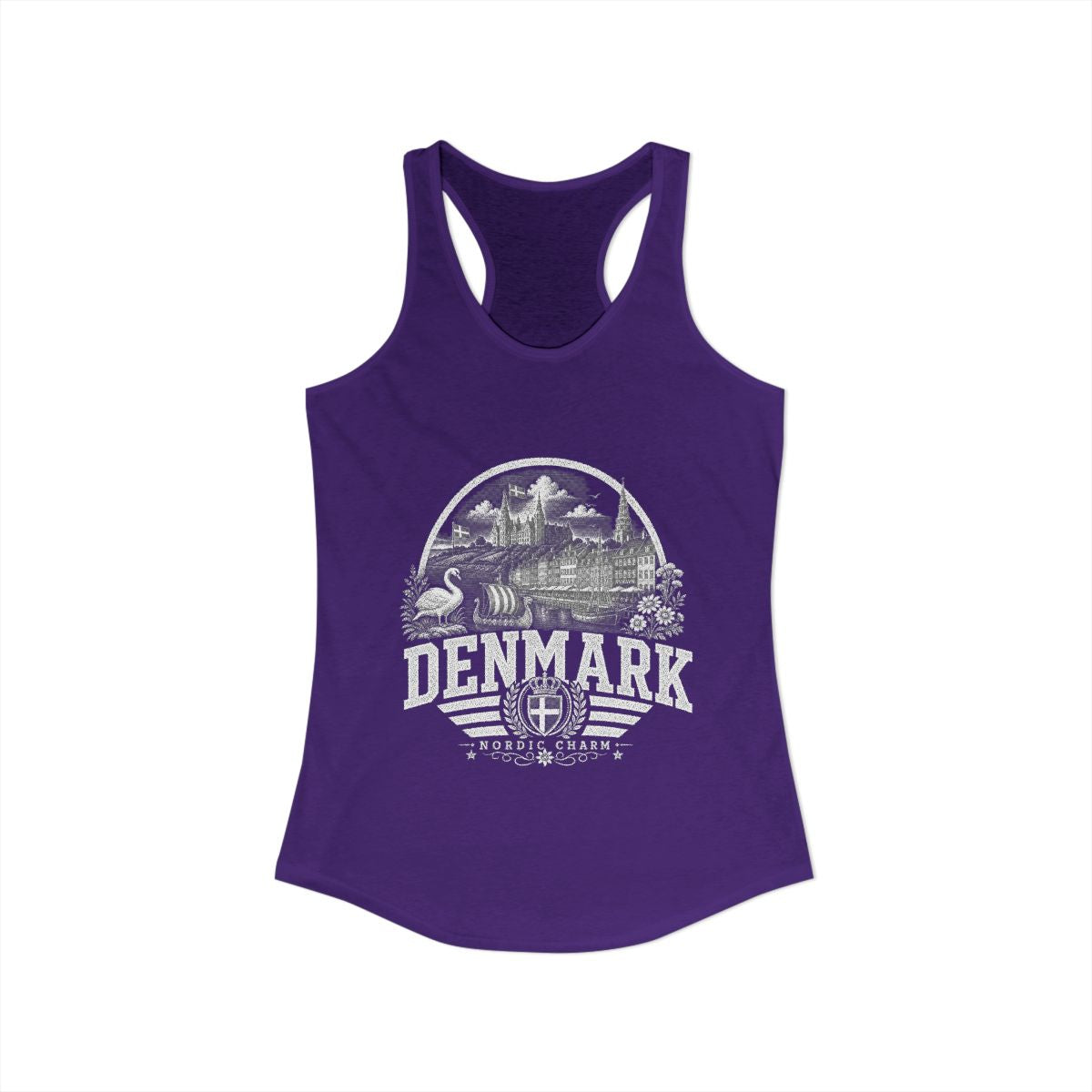 Denmark Women's Tank Top — Solid Purple Rush (front)