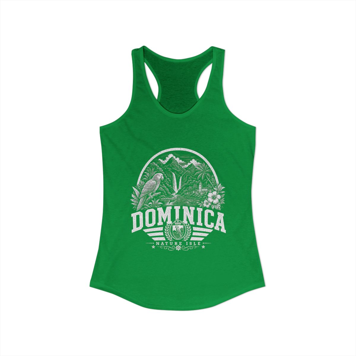 Dominica Women's Tank Top — Solid Kelly Green (front)