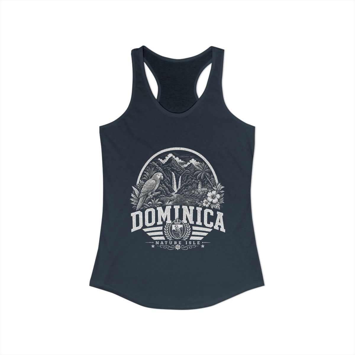 Dominica Women's Tank Top — Solid Indigo (front)