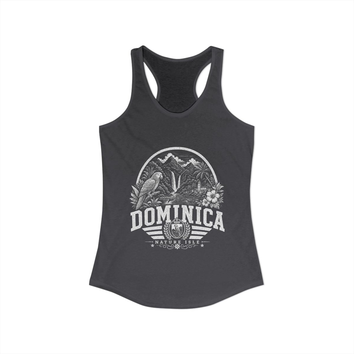 Dominica Women's Tank Top — Solid Dark Gray (front)