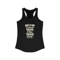 Dominican Republic local slang women's tank top — typographic sayings design | Nameshi Destinations (view 1)