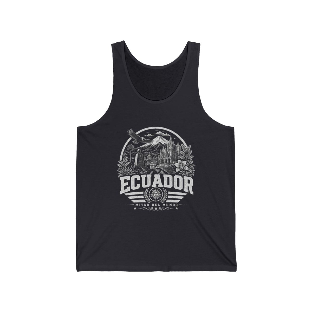 Ecuador Men's Tank Top — Dark Grey (front)