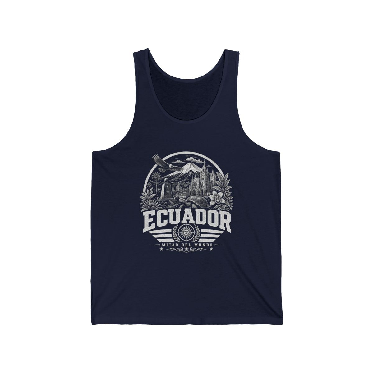 Ecuador Men's Tank Top — Navy (front)
