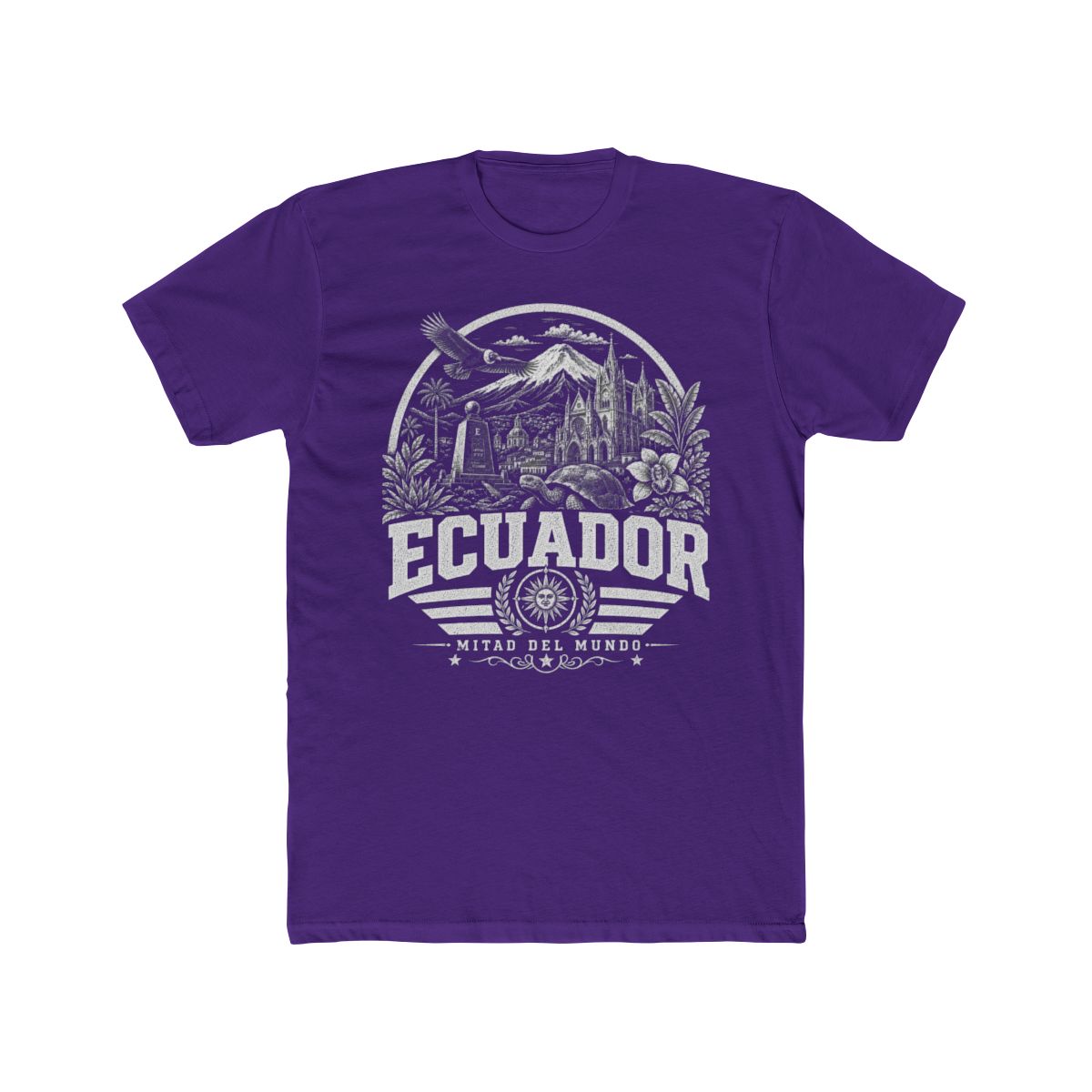 Ecuador Men's Tee — Solid Purple Rush