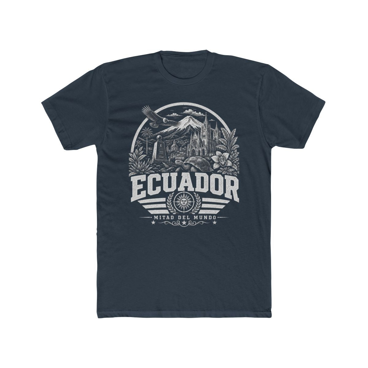 Ecuador Men's Tee — Solid Indigo