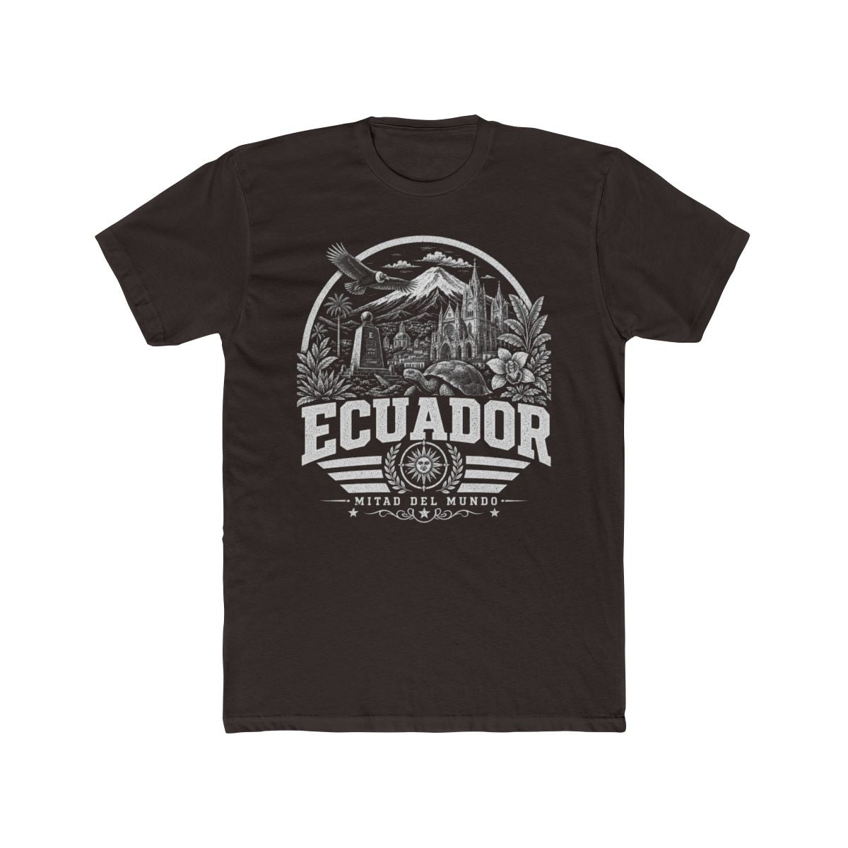 Ecuador Men's Tee — Solid Dark Chocolate