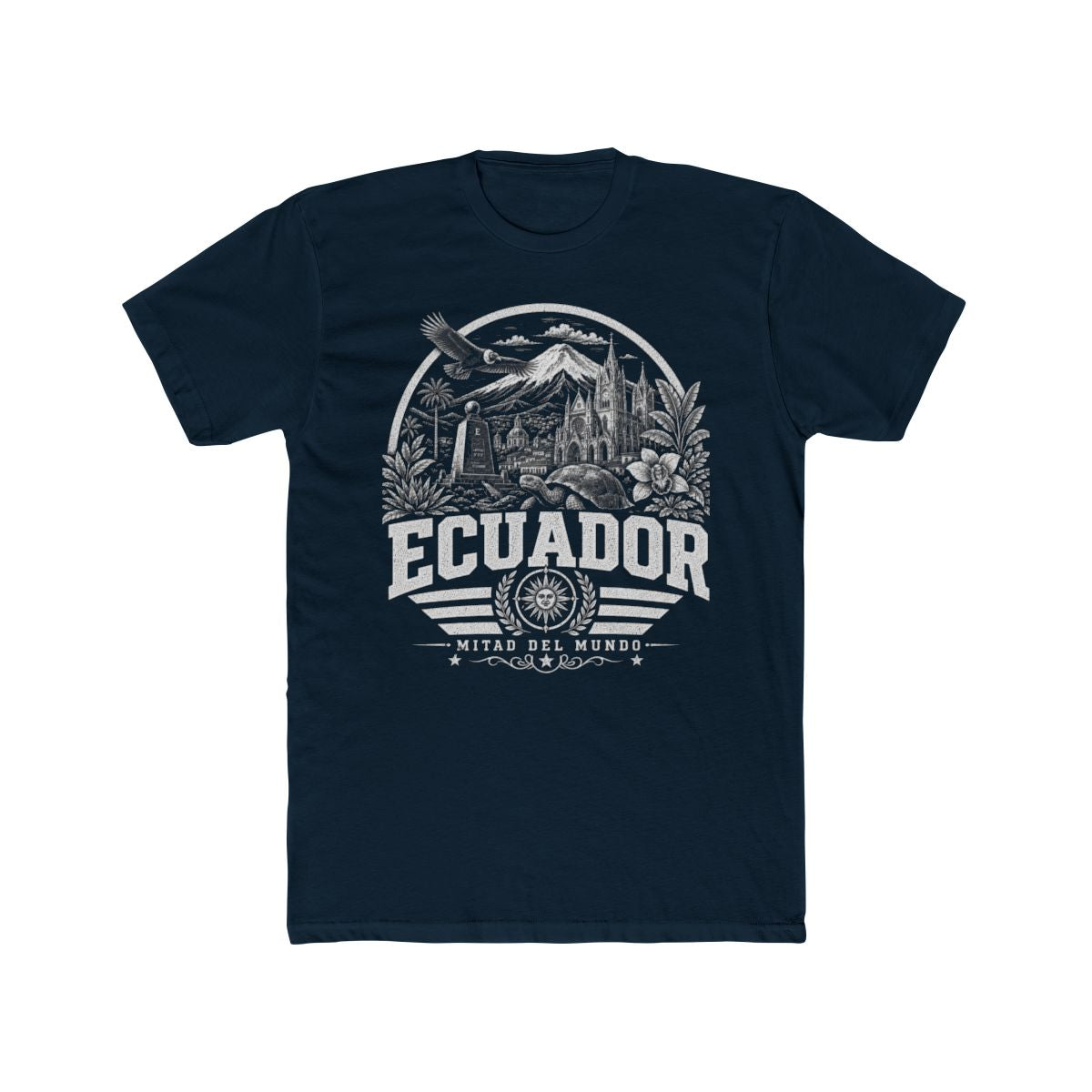 Ecuador Men's Tee — Solid Midnight Navy