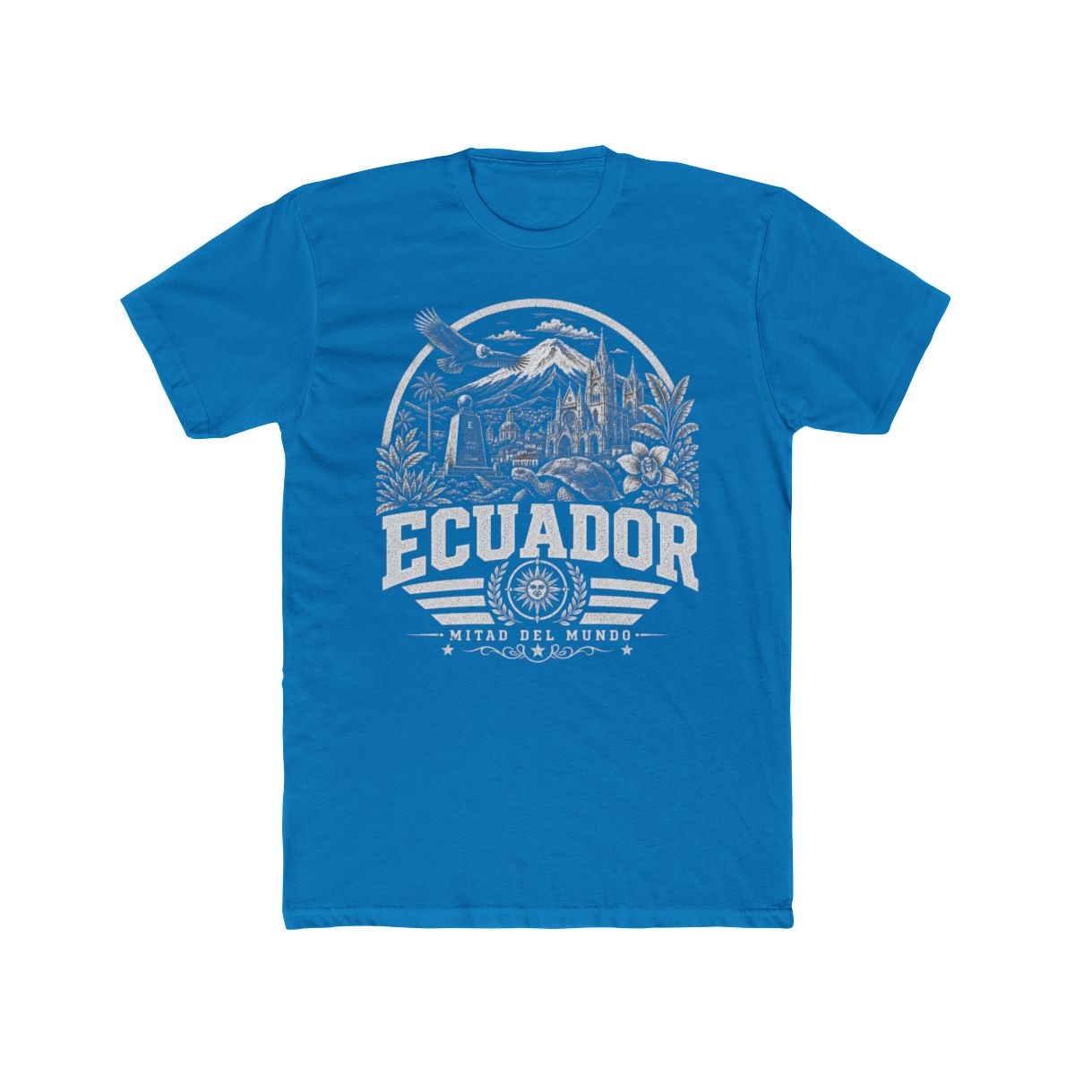 Ecuador Men's Tee — Solid Turquoise
