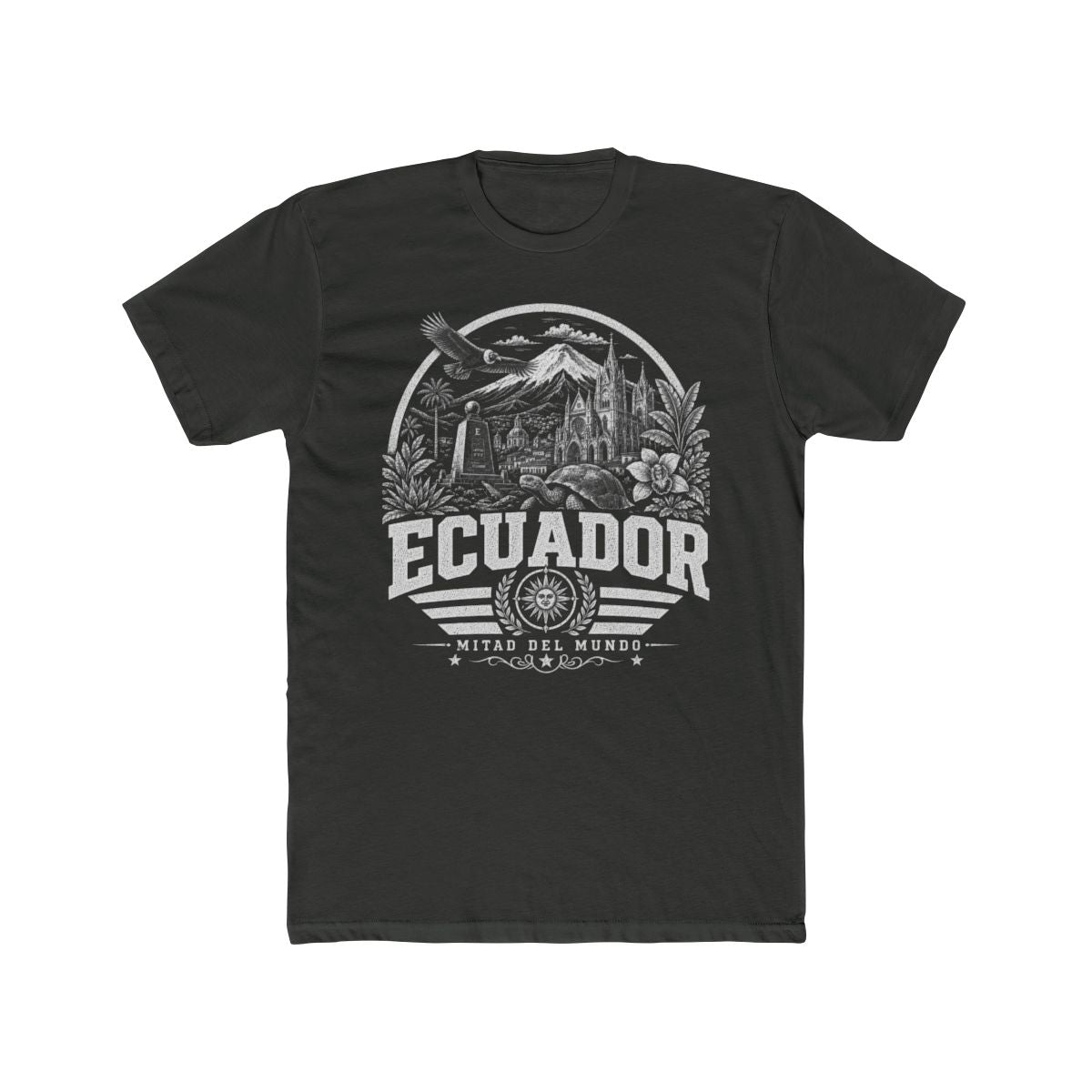 Ecuador Men's Tee — Solid Heavy Metal