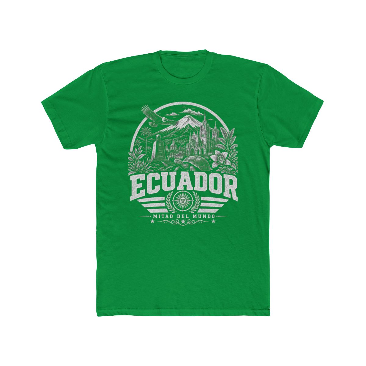Ecuador Men's Tee — Solid Kelly Green
