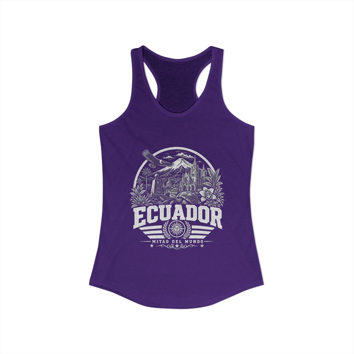 Ecuador Women's Tank Top — Solid Purple Rush (front)