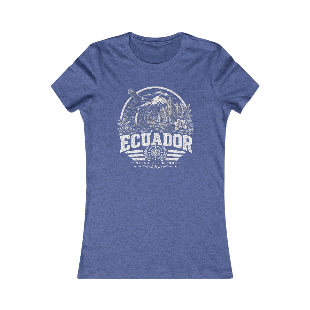 Ecuador Women's Tee — Heather True Royal