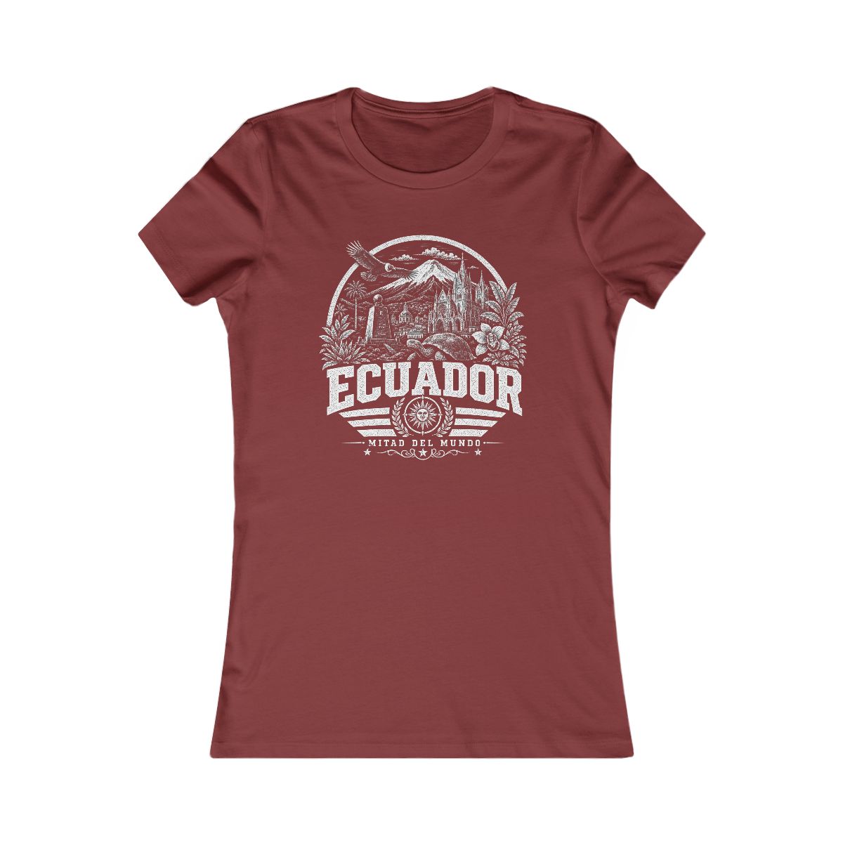 Ecuador Women's Tee — Cardinal
