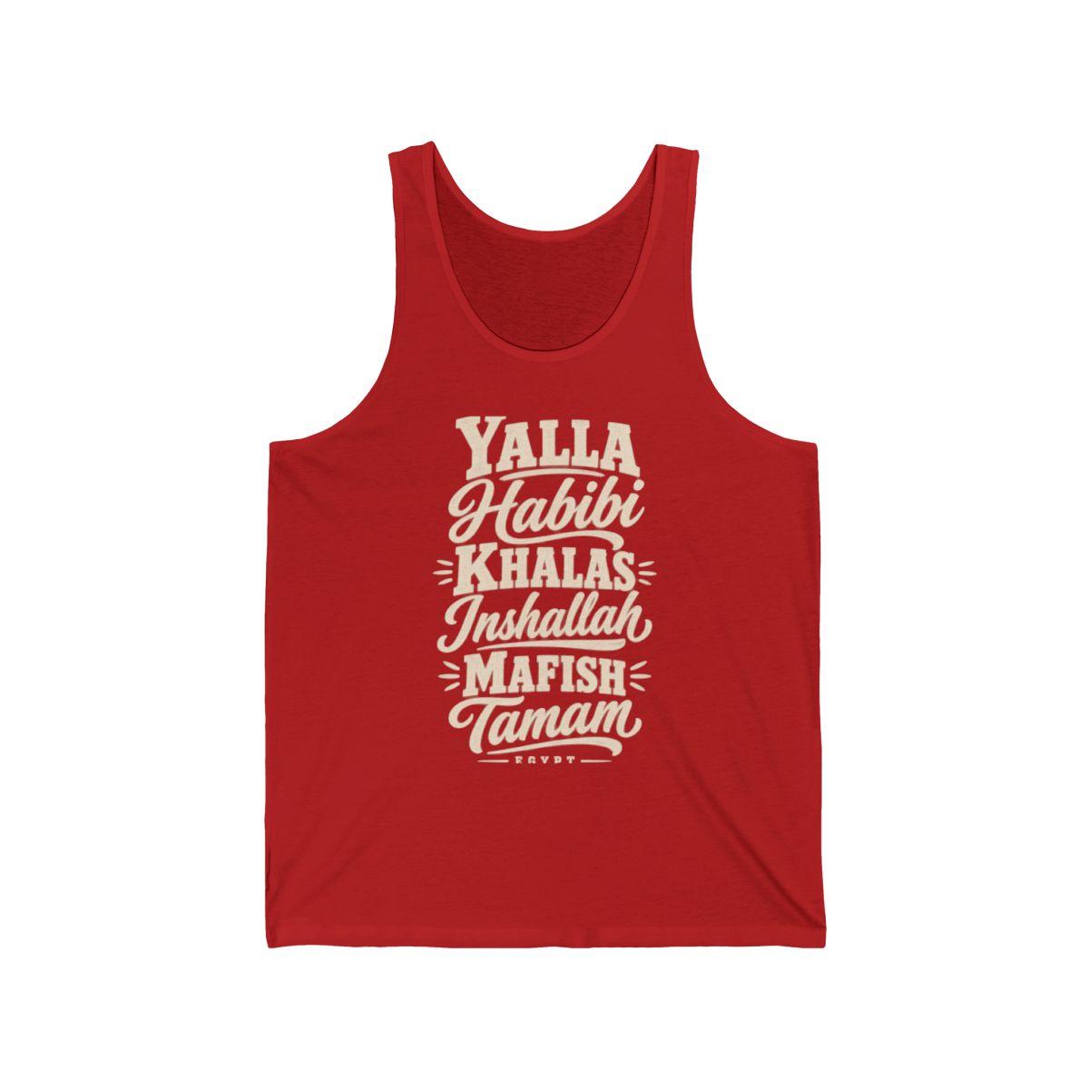 Egypt local slang men's tank top — typographic sayings design | Nameshi Destinations (view 11)