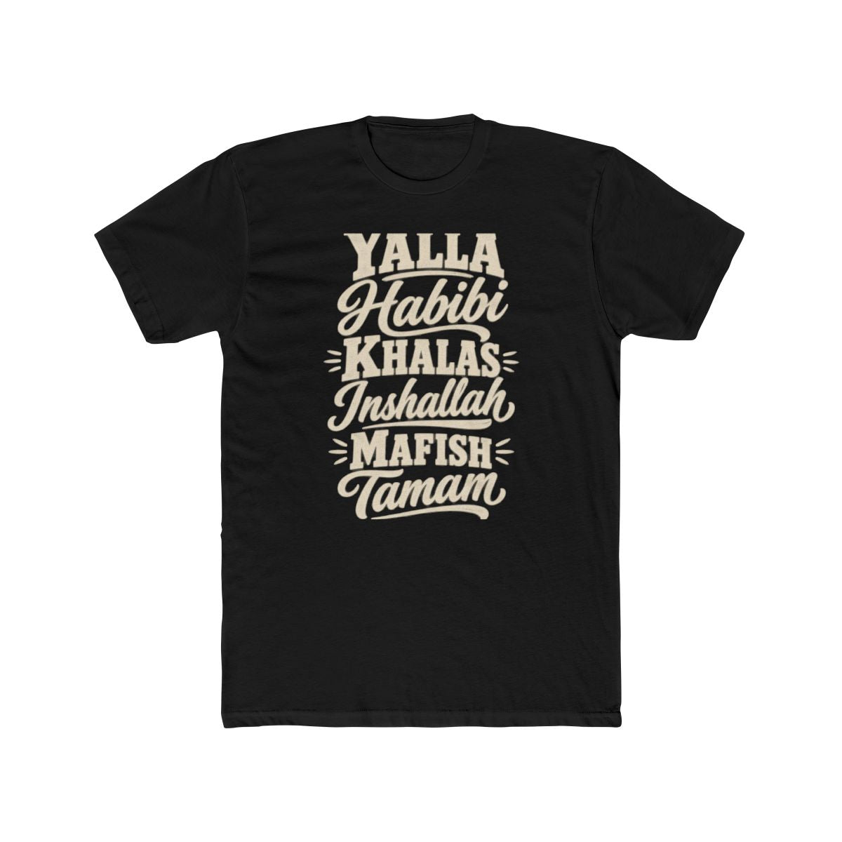 Egypt local slang men's tee — typographic sayings design | Nameshi Destinations (view 2)
