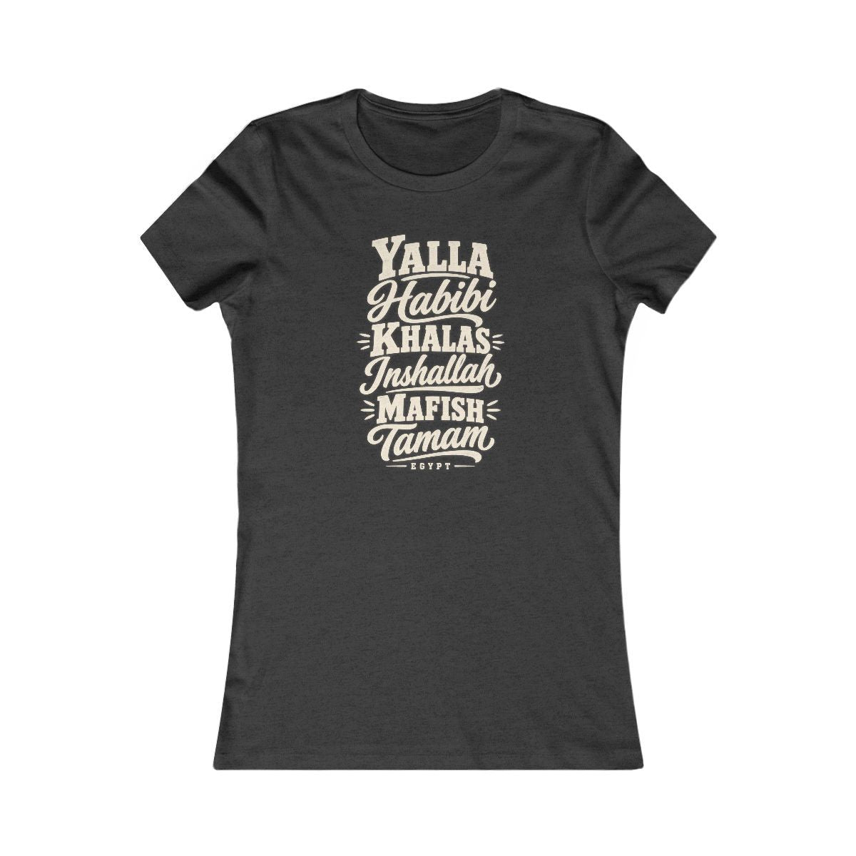 Egypt local slang women's tee — typographic sayings design | Nameshi Destinations (view 4)