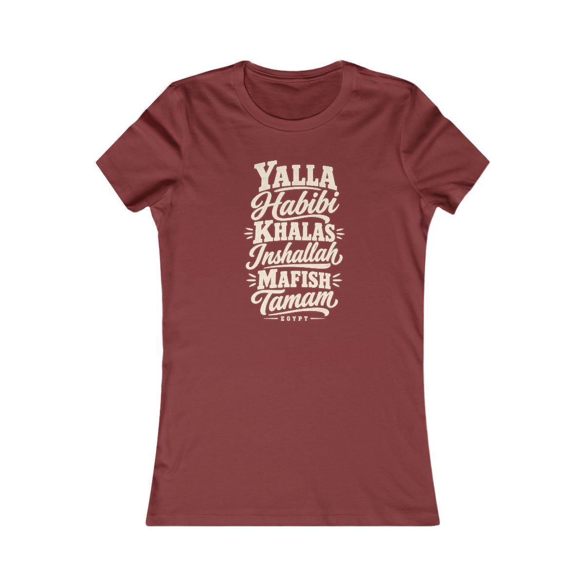 Egypt local slang women's tee — typographic sayings design | Nameshi Destinations (view 14)