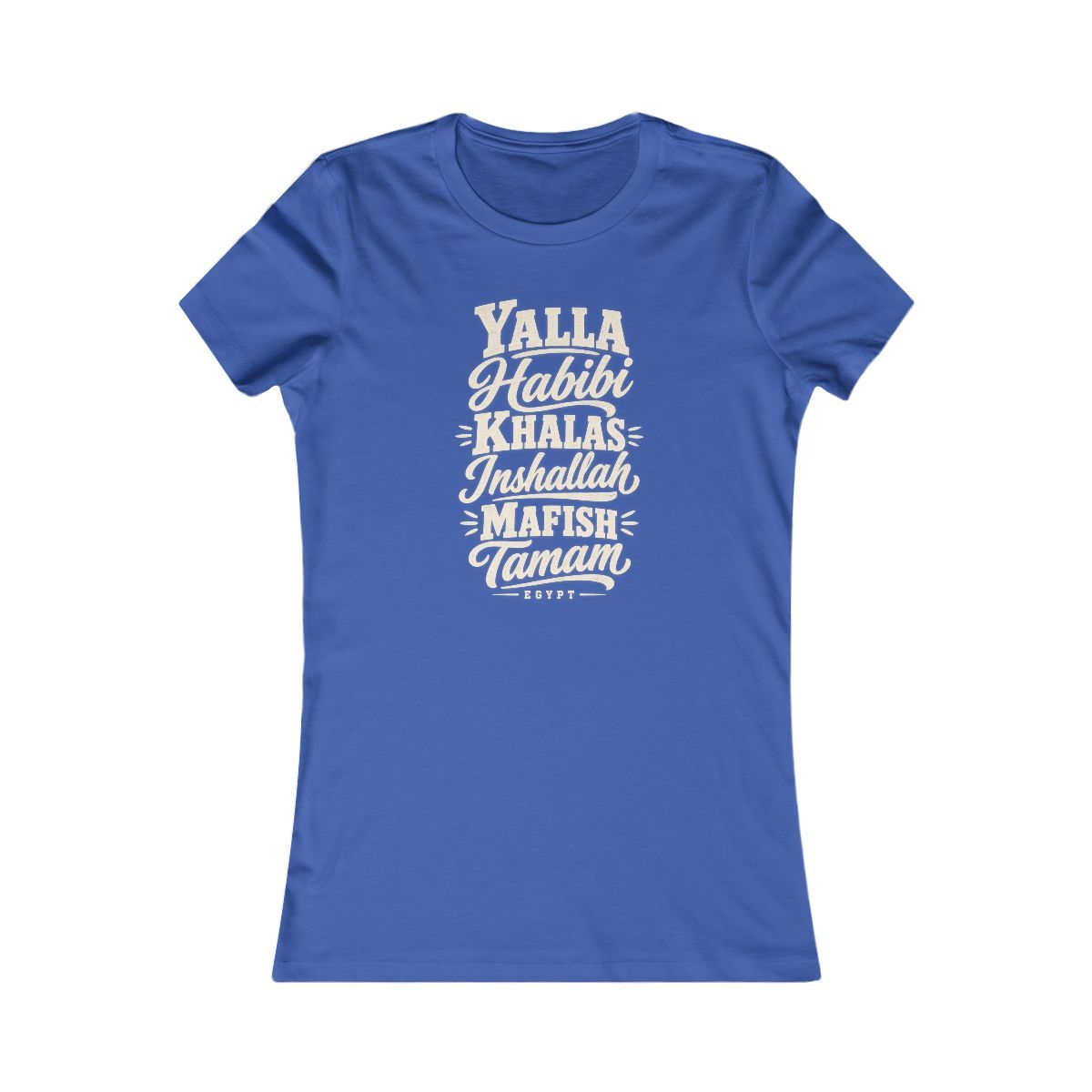 Egypt local slang women's tee — typographic sayings design | Nameshi Destinations (view 3)