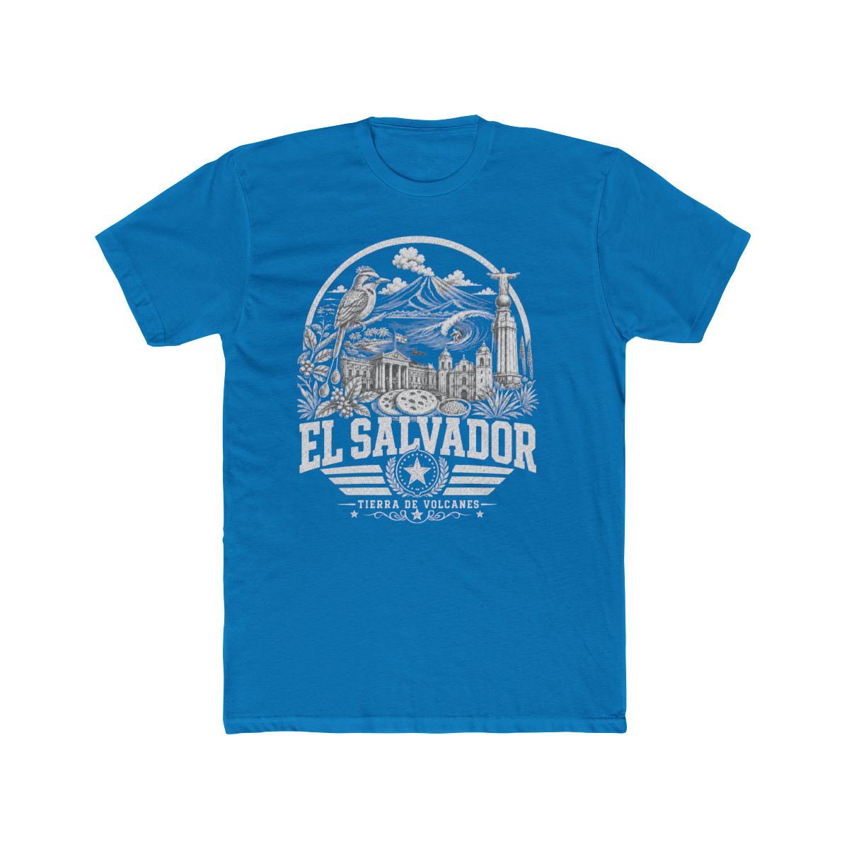 El Salvador Men's Tee — Solid Turquoise