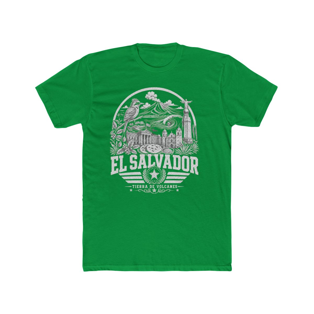 El Salvador Men's Tee — Solid Kelly Green