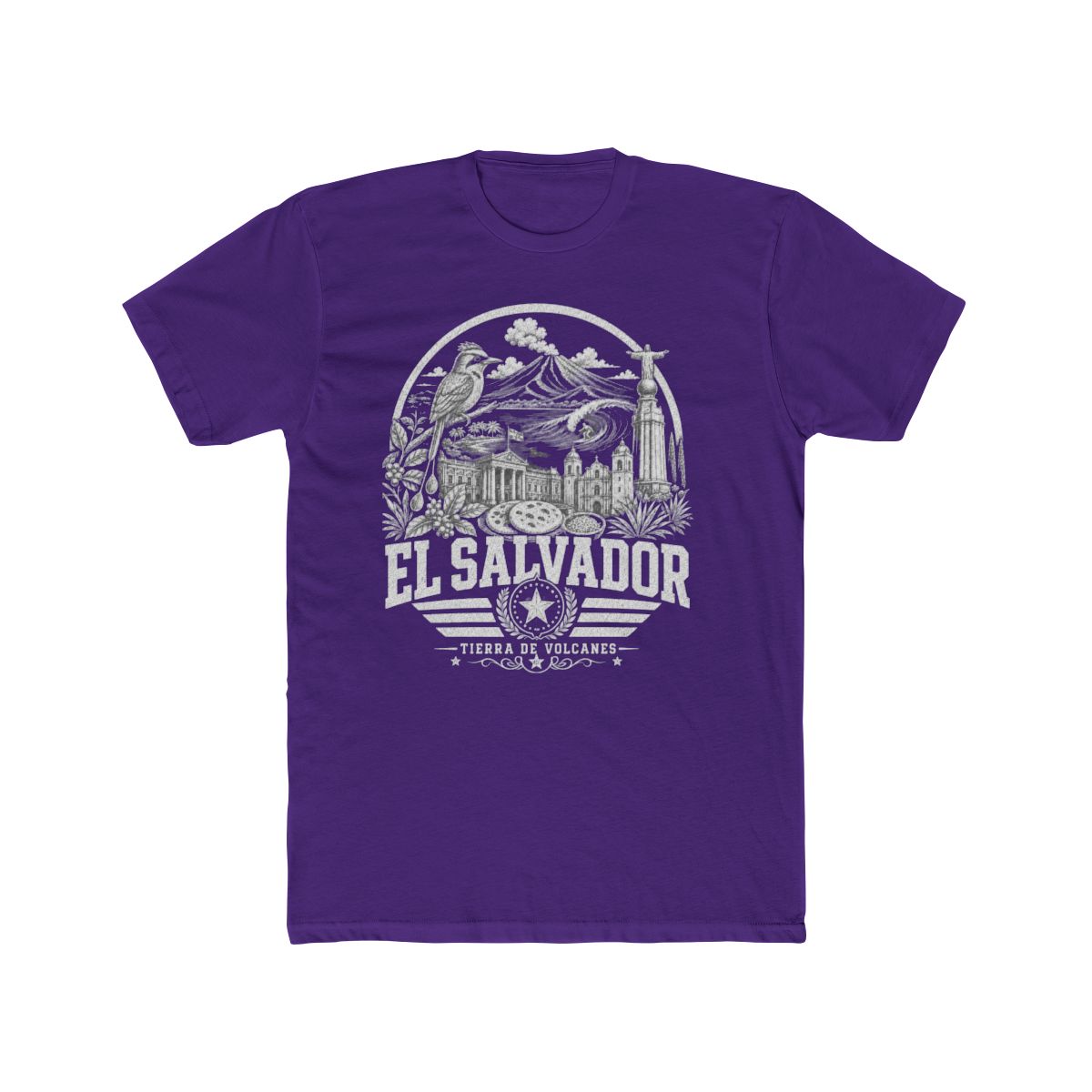 El Salvador Men's Tee — Solid Purple Rush