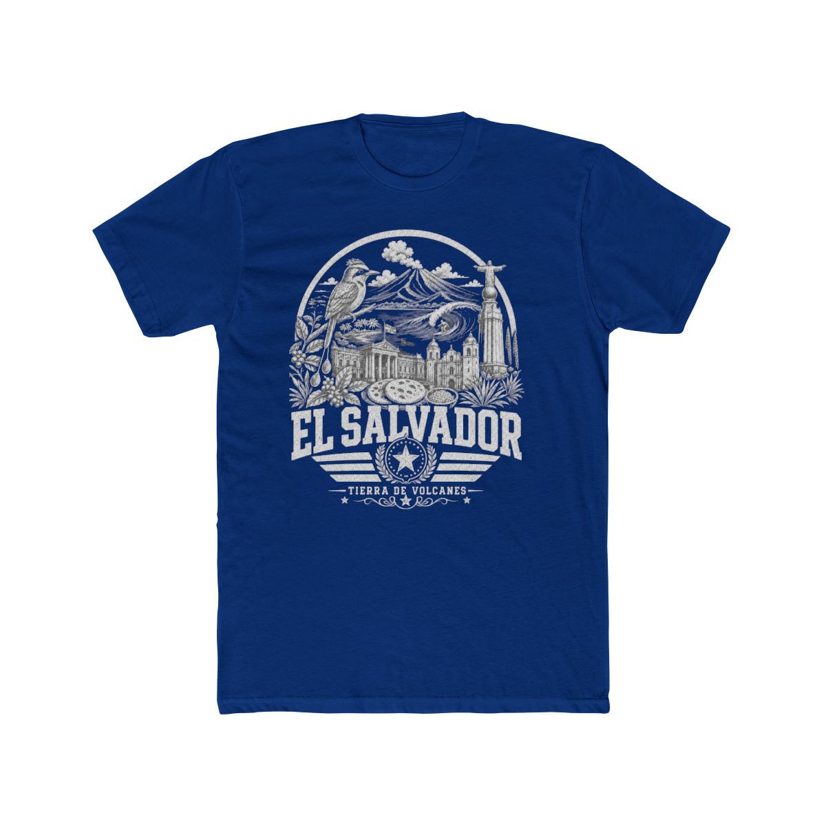 El Salvador Men's Tee — Solid Royal
