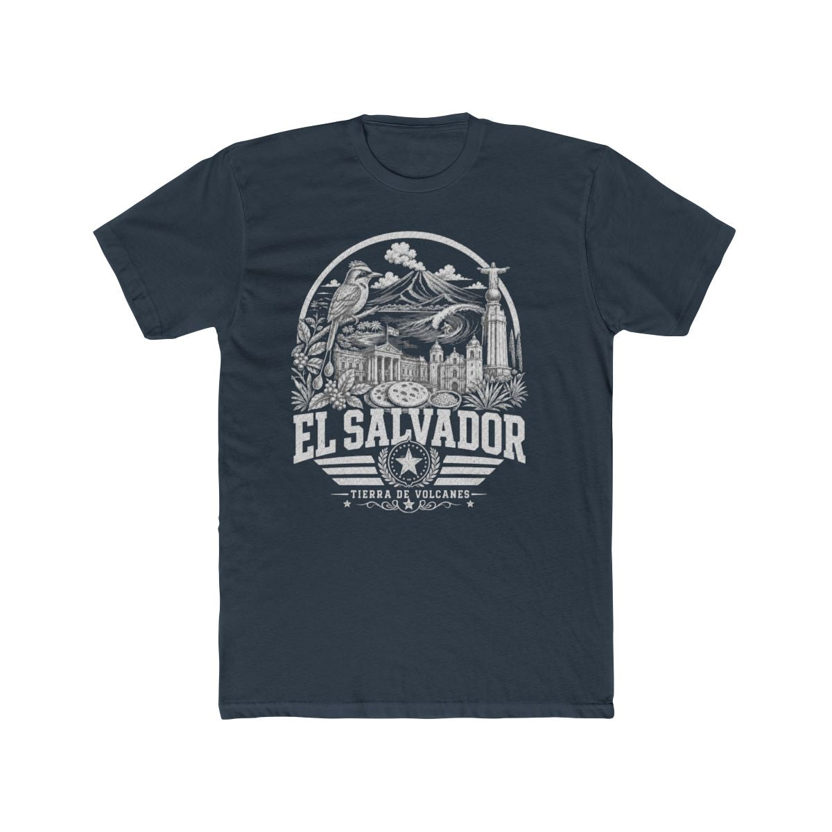 El Salvador Men's Tee — Solid Indigo