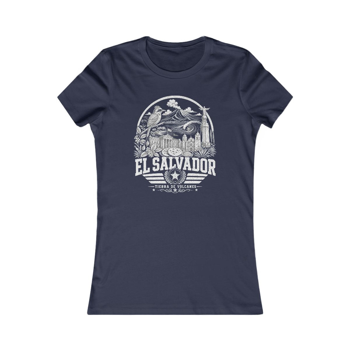 El Salvador Women's Tee — Navy