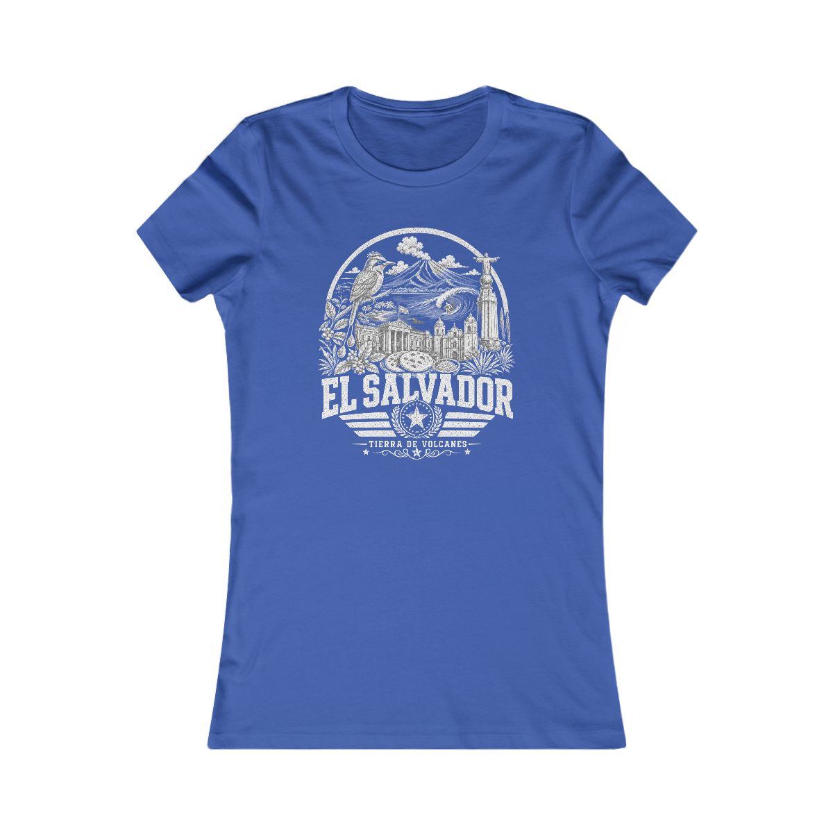 El Salvador Women's Tee — True Royal