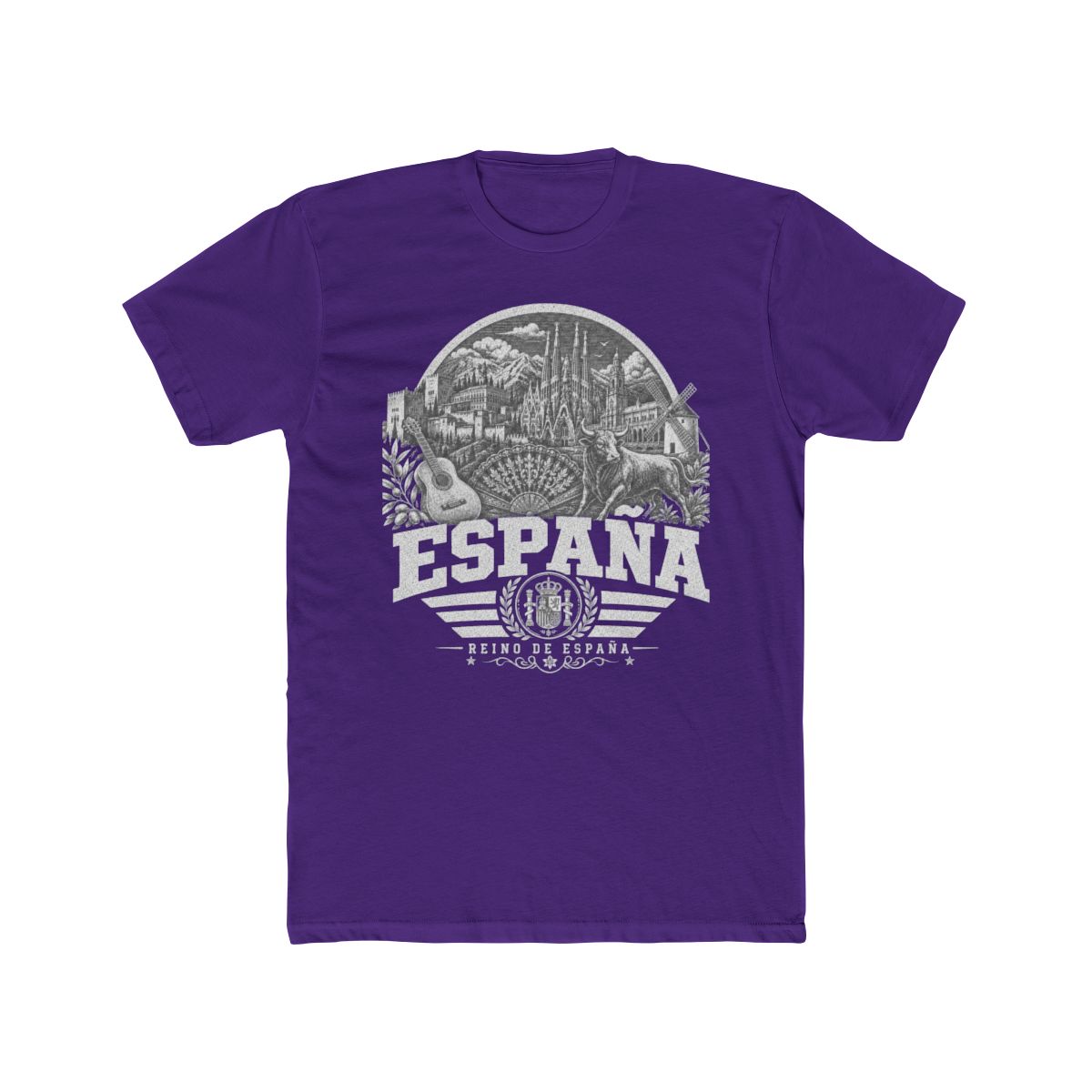 España Men's Tee — Solid Purple Rush