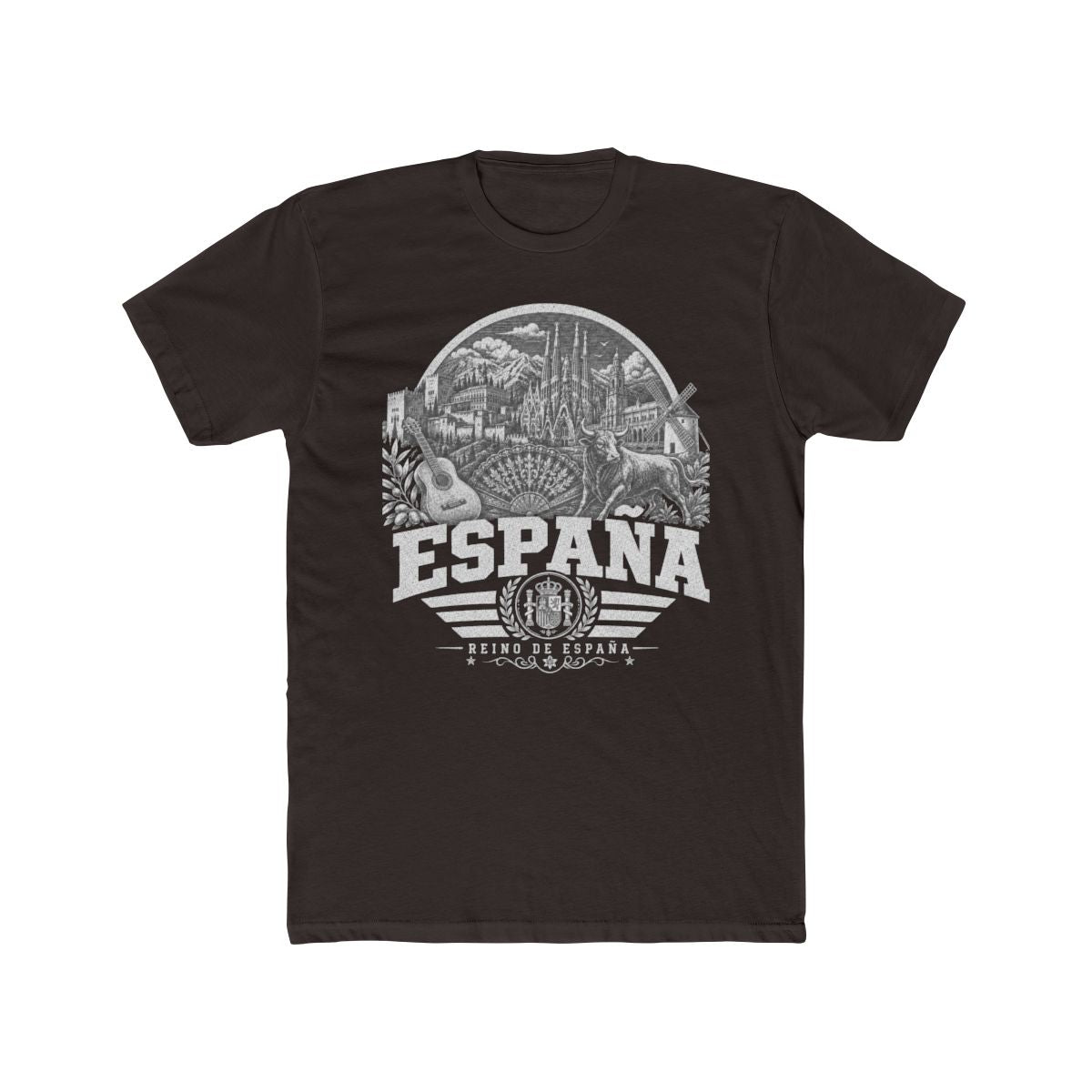 España Men's Tee — Solid Dark Chocolate