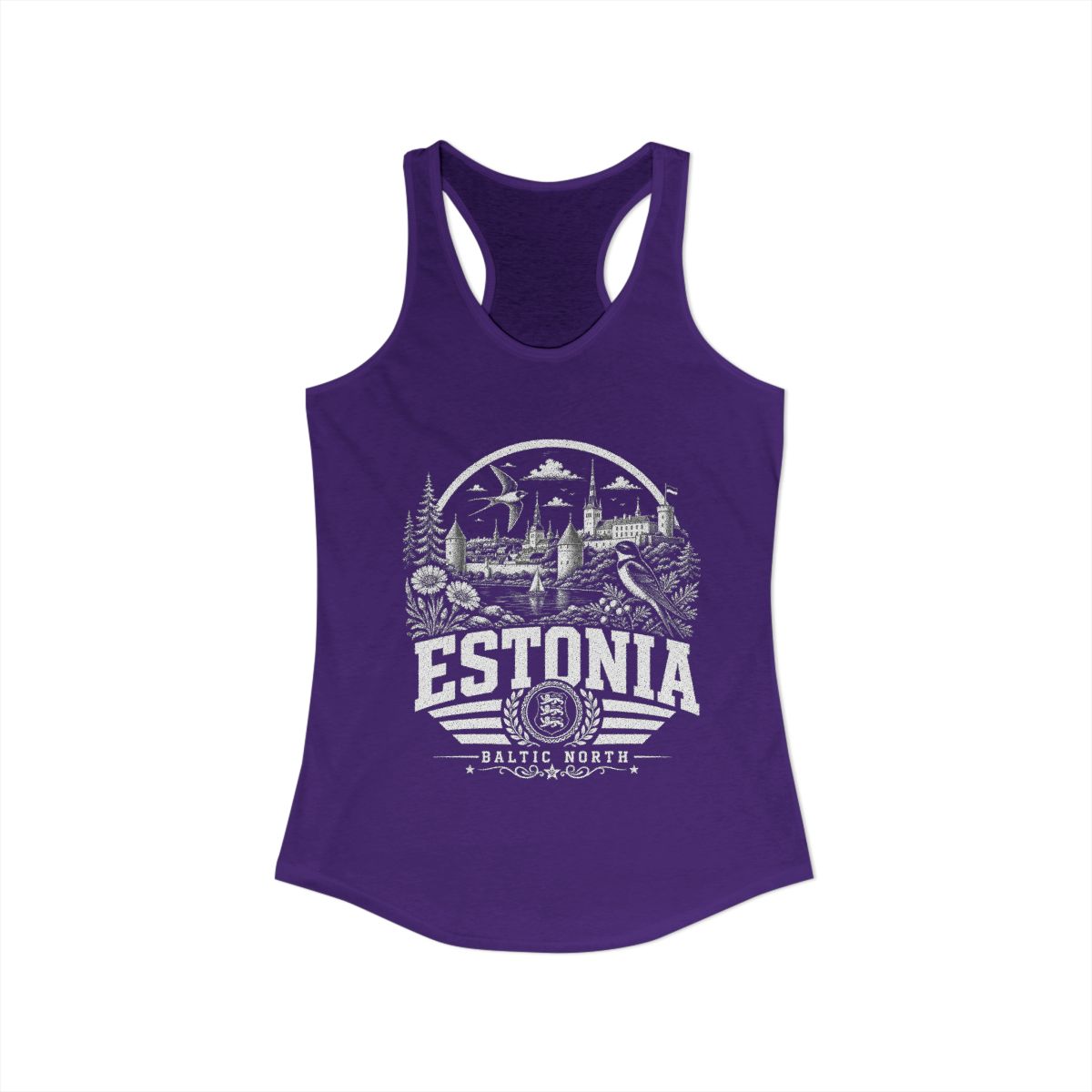 Estonia Women's Tank Top — Solid Purple Rush (front)