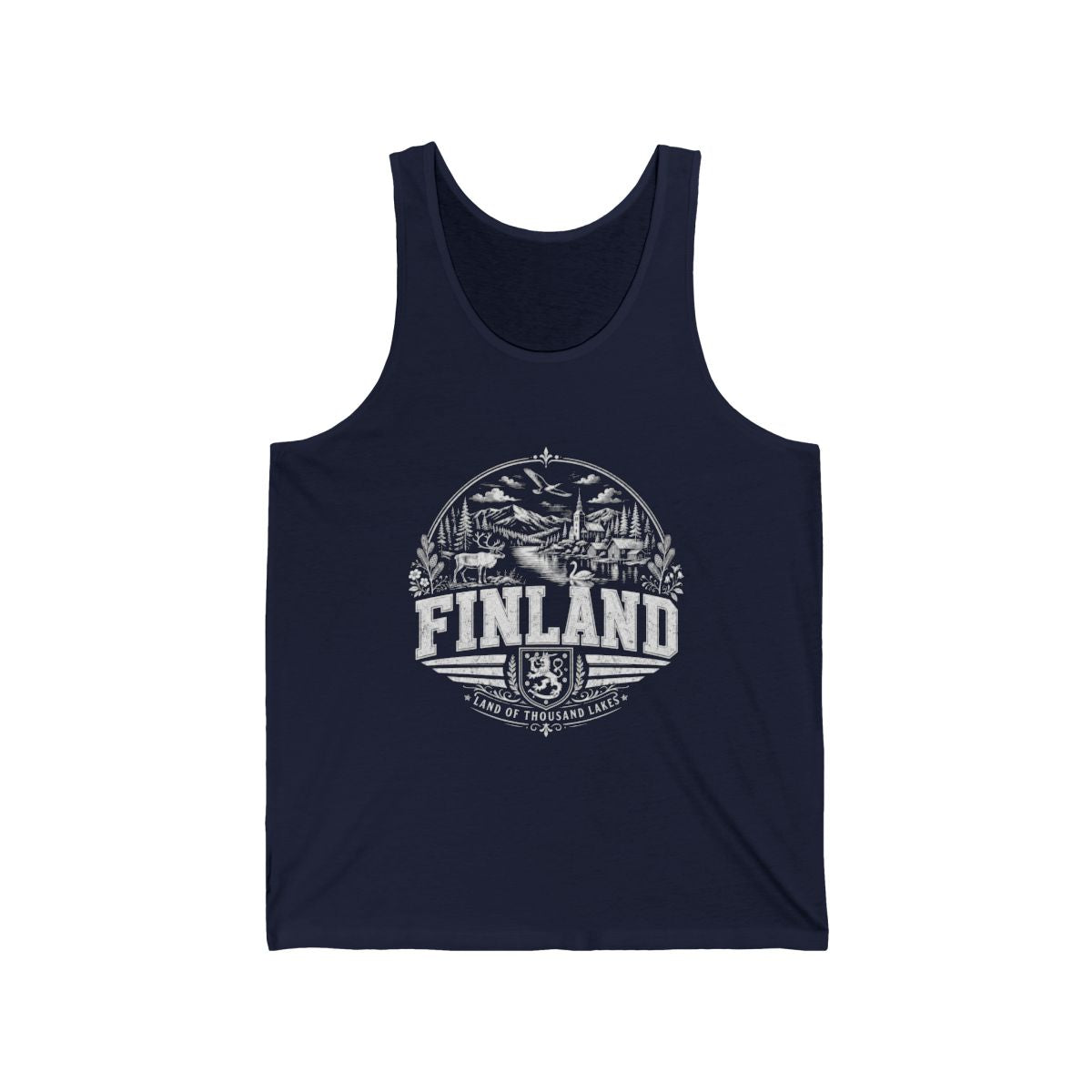Finland Men's Tank Top — Navy (front)