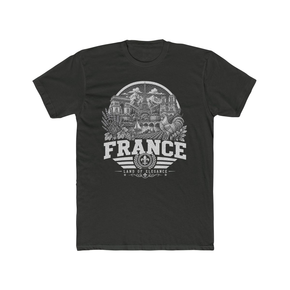 France Men's Tee — Solid Heavy Metal