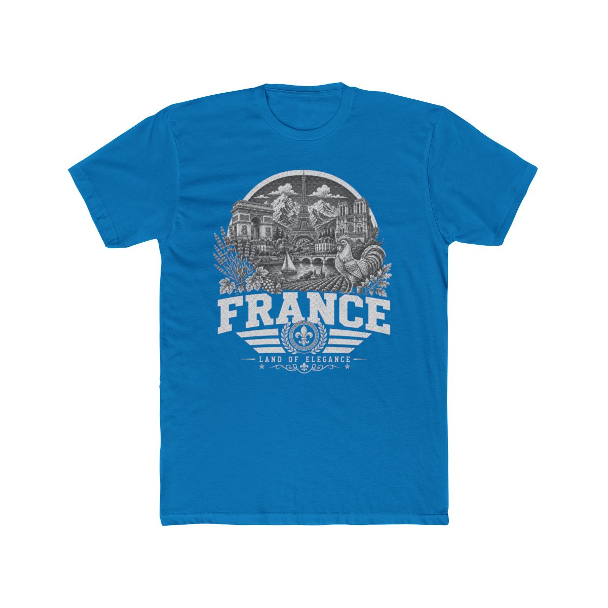 France Men's Tee — Solid Turquoise