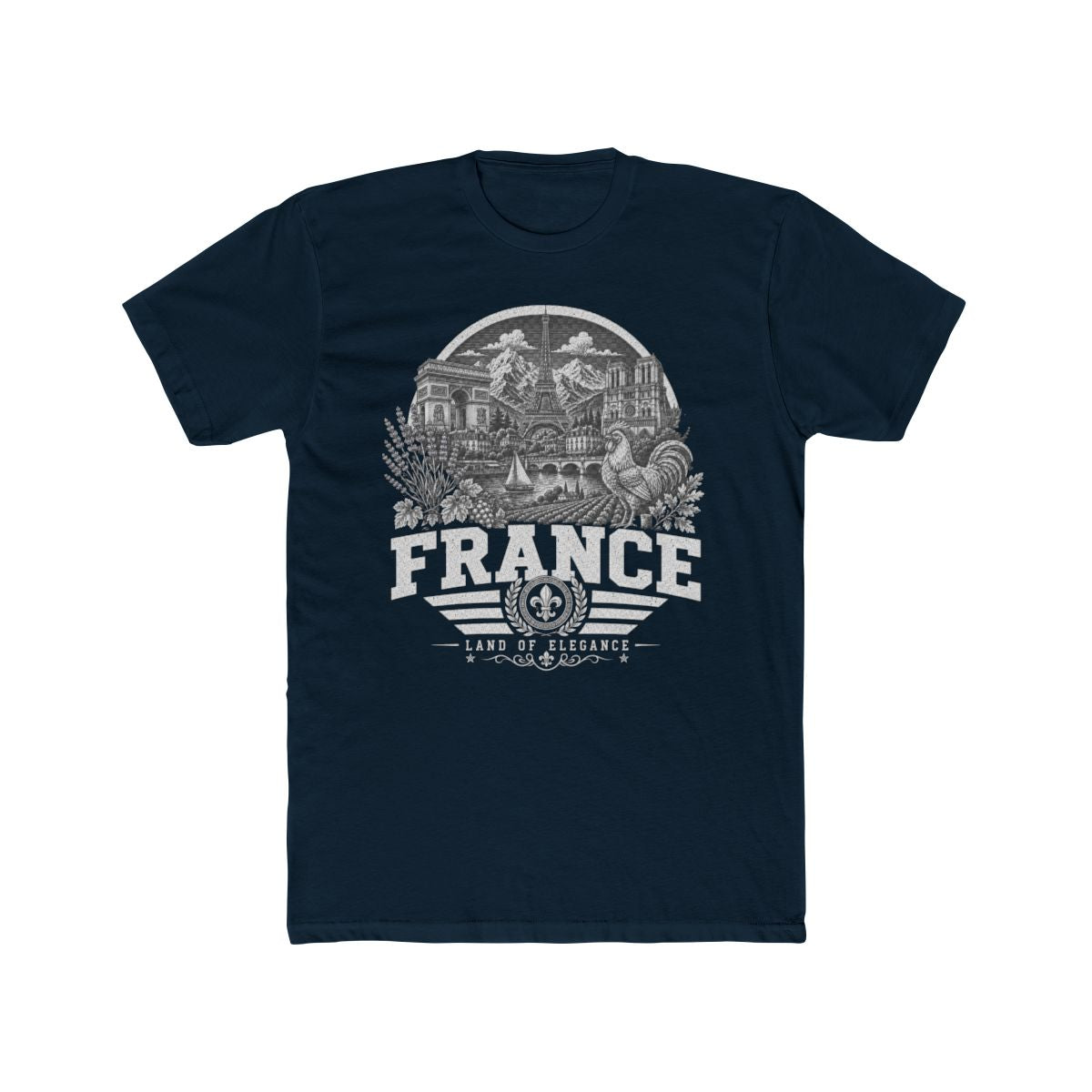 France Men's Tee — Solid Midnight Navy