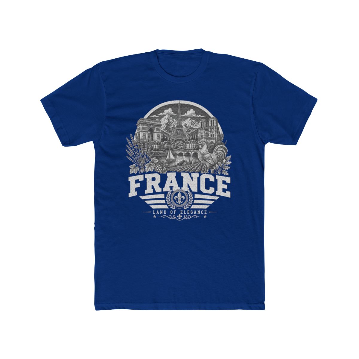 France Men's Tee — Solid Royal
