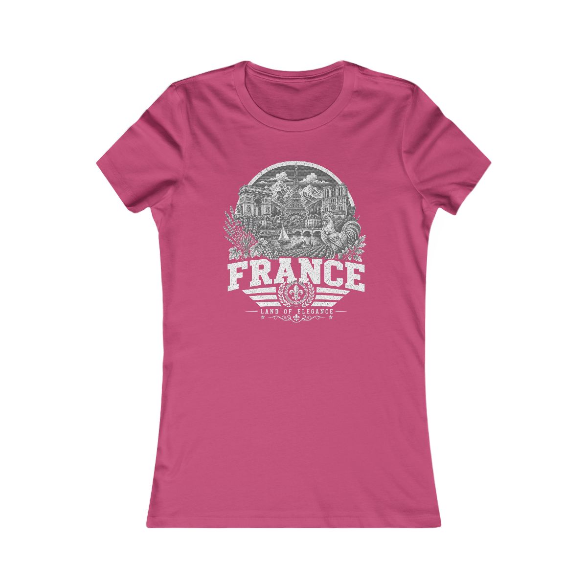 France Women's Tee — Berry