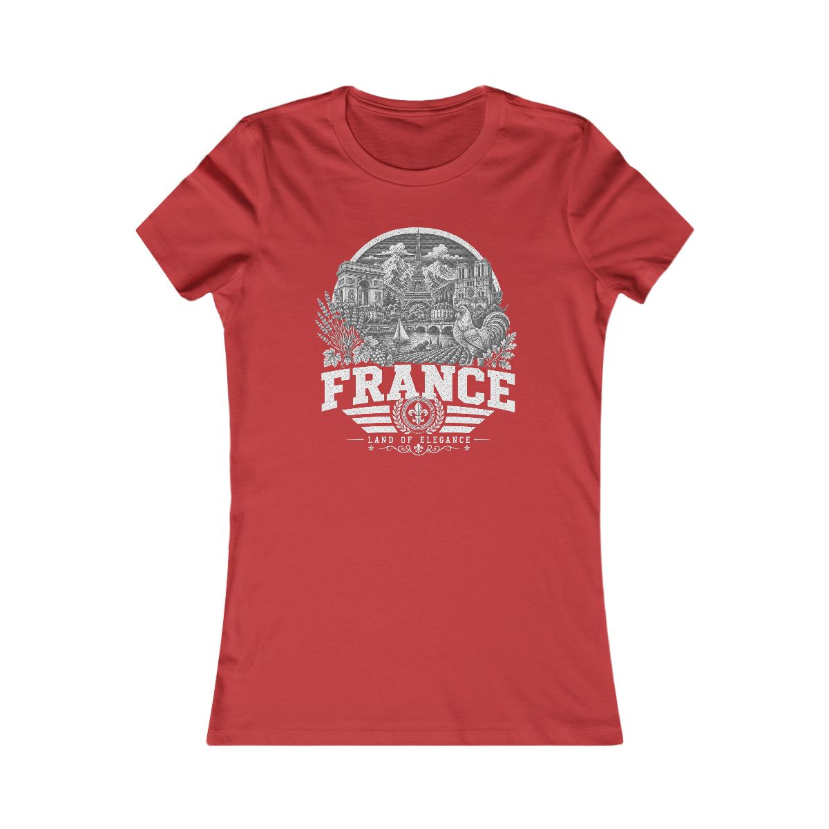 France Women's Tee — Red