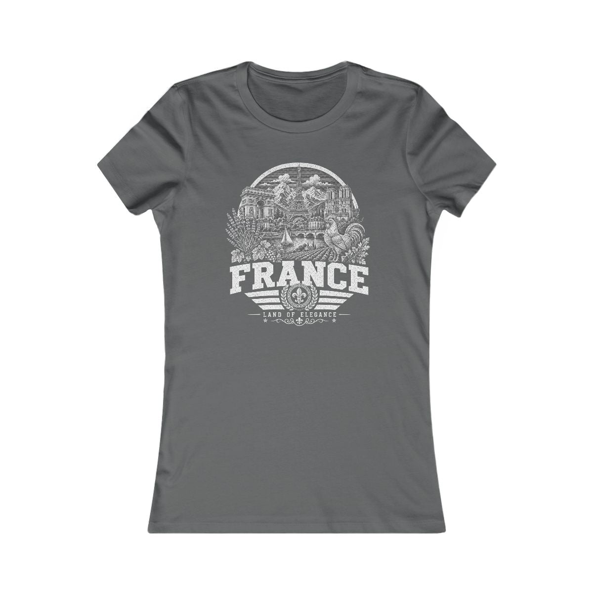 France Women's Tee — Asphalt