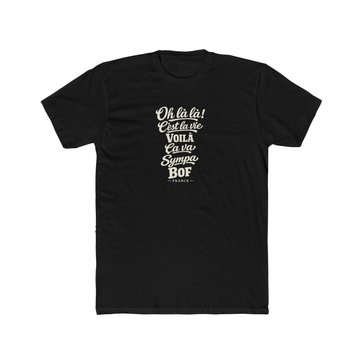 France local slang men's tee — typographic sayings design | Nameshi Destinations (view 2)