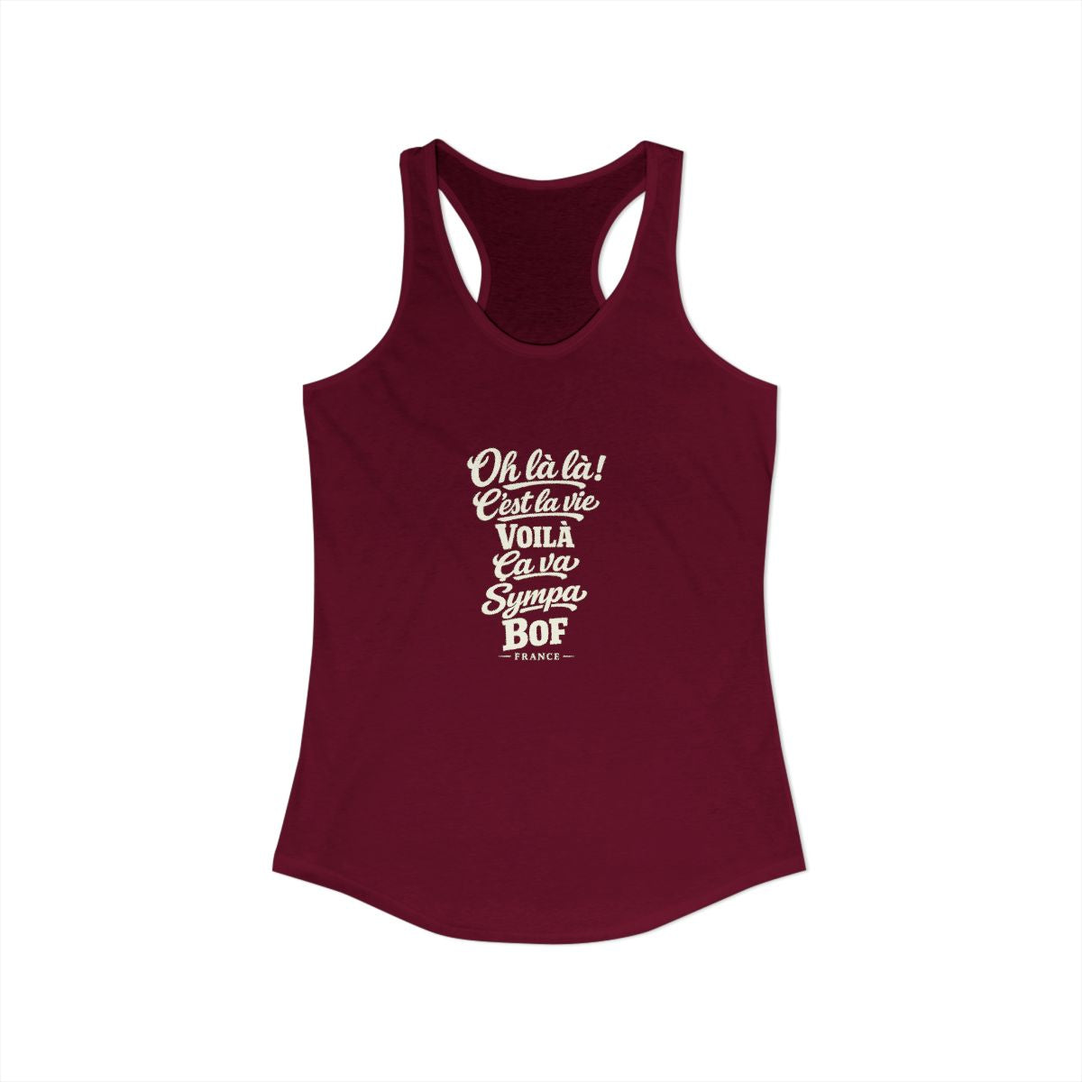 France local slang women's tank top — typographic sayings design | Nameshi Destinations (view 27)