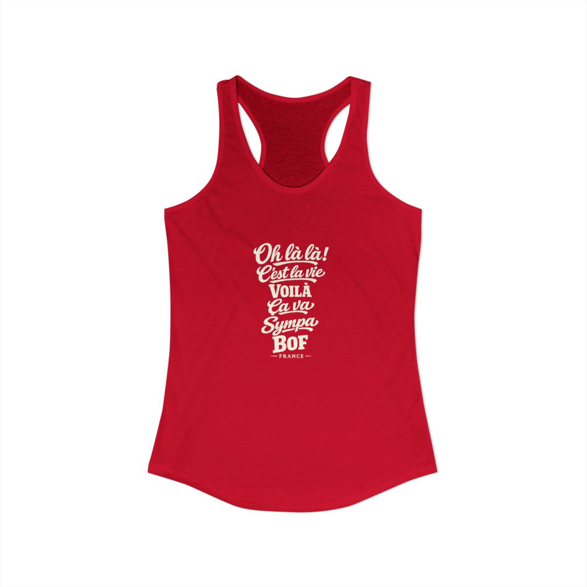 France local slang women's tank top — typographic sayings design | Nameshi Destinations (view 17)