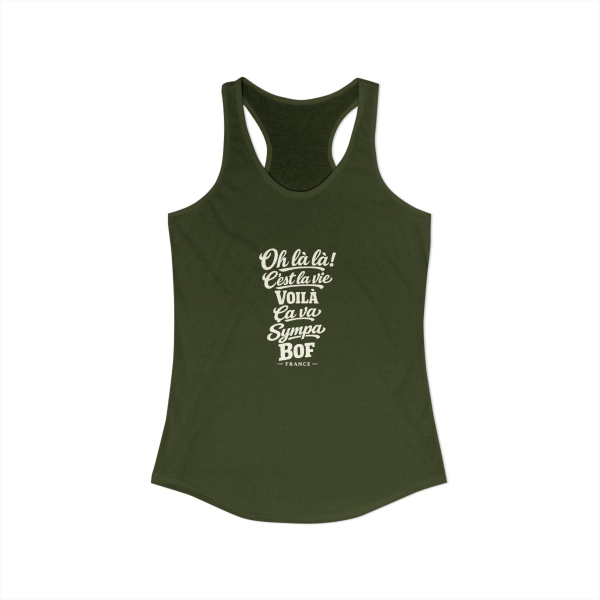 France local slang women's tank top — typographic sayings design | Nameshi Destinations (view 11)