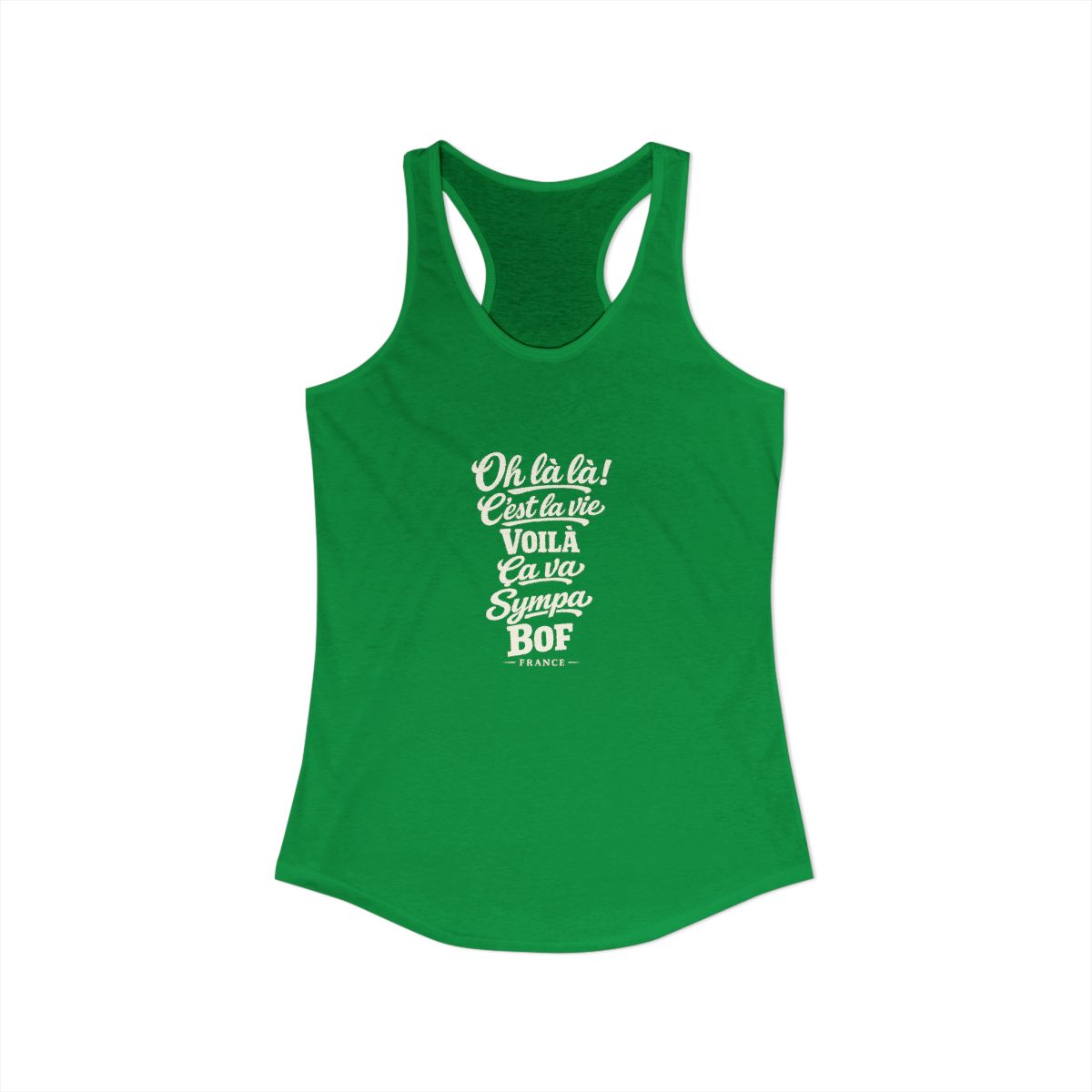 France local slang women's tank top — typographic sayings design | Nameshi Destinations (view 7)