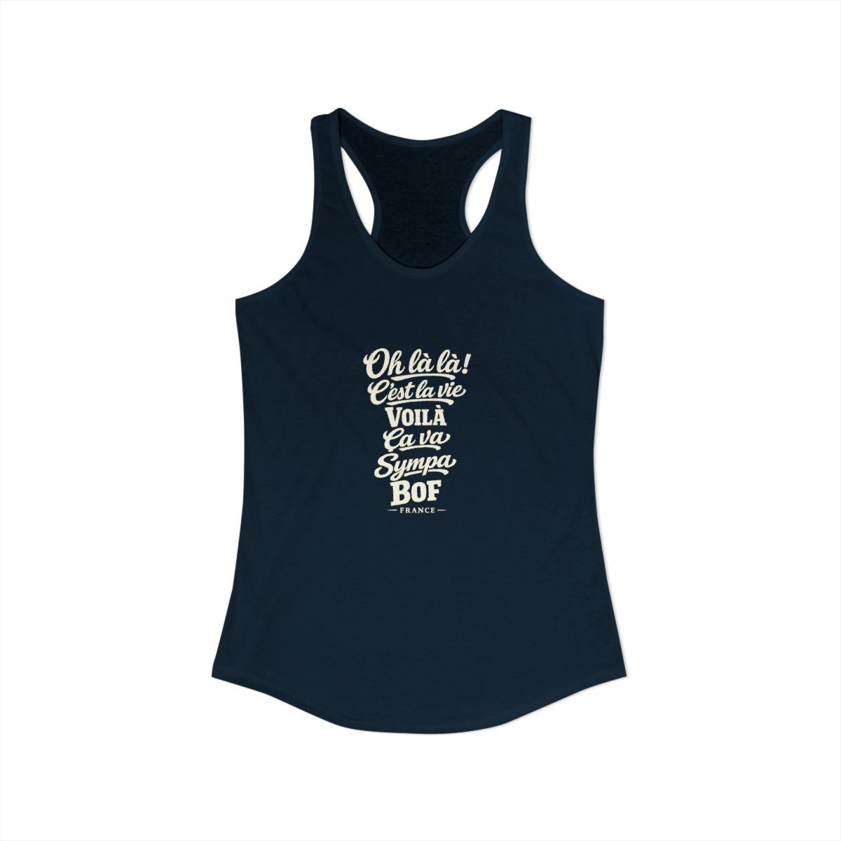 France local slang women's tank top — typographic sayings design | Nameshi Destinations (view 9)