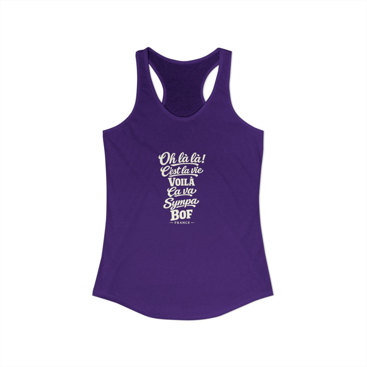 France local slang women's tank top — typographic sayings design | Nameshi Destinations (view 15)